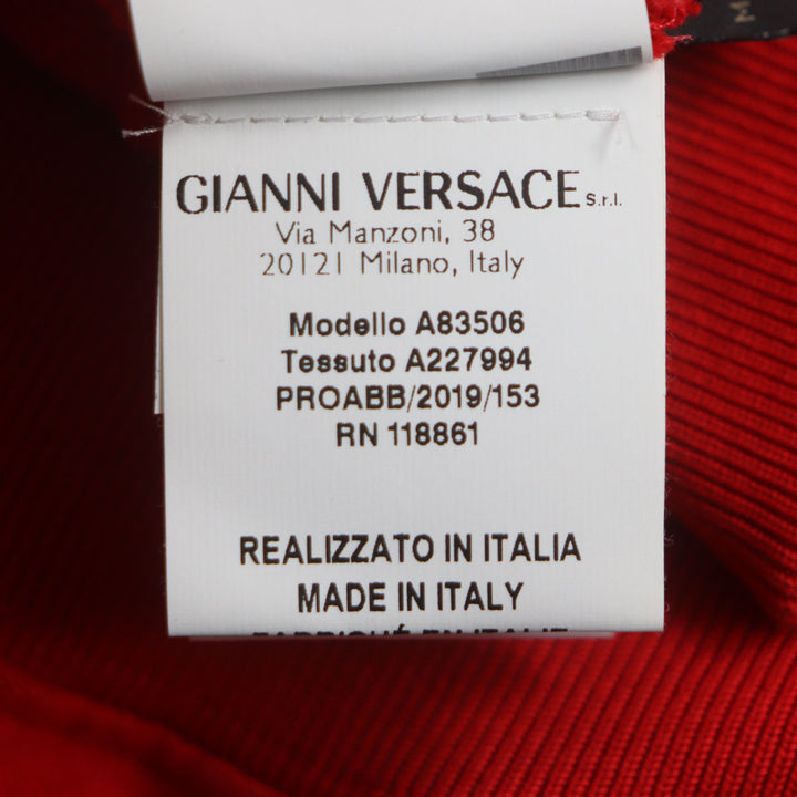 Great VERSACE hoodie Medusa Print Logo Embroidered Hoodie Pullover Red cotton mens S