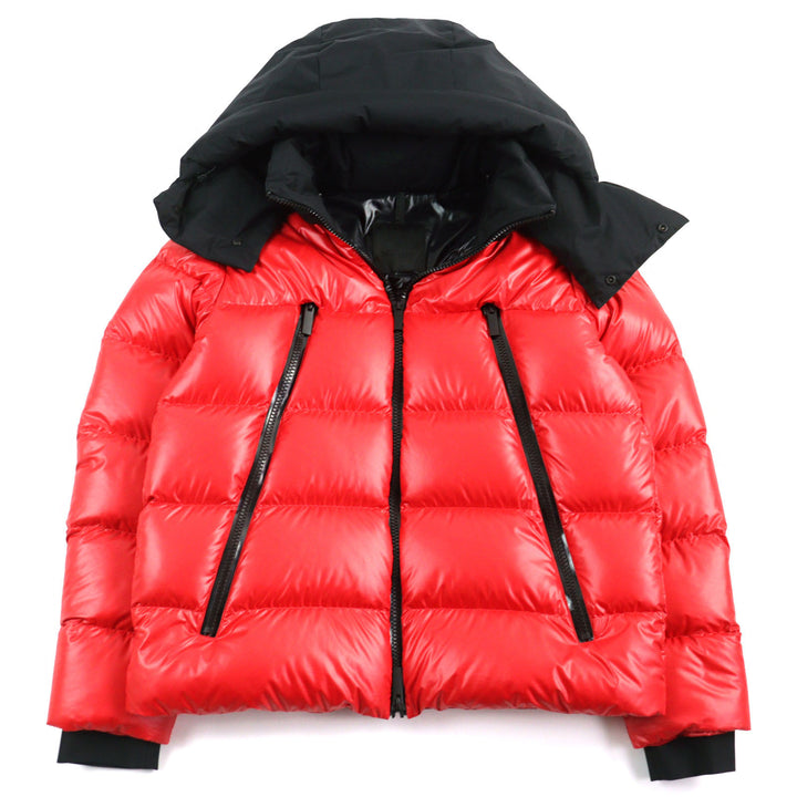 Excellent MONCLER Down jacket ZUBAIR GIUBBOTTO Red black polyester 2 H20911A00197 5950K