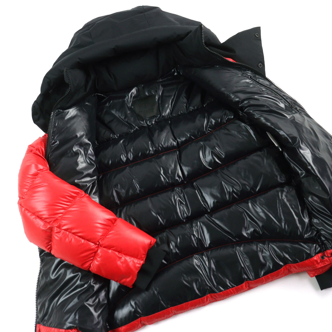 Excellent MONCLER Down jacket ZUBAIR GIUBBOTTO Red black polyester 2 H20911A00197 5950K