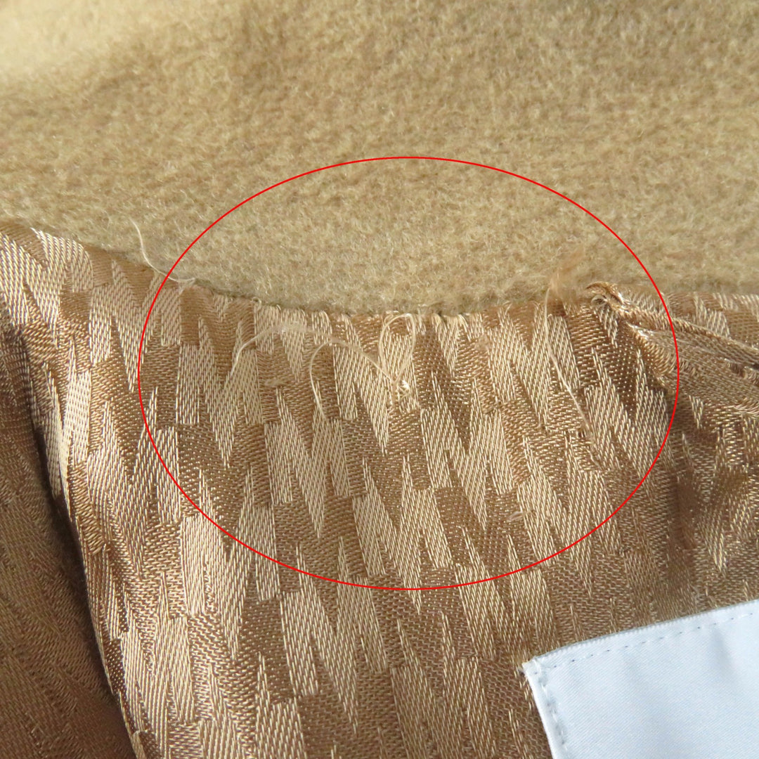 Great Max Mara coat White Tag 50th Anniversary Limited Edition Logo Button Double Breasted Long beige wool Women 38