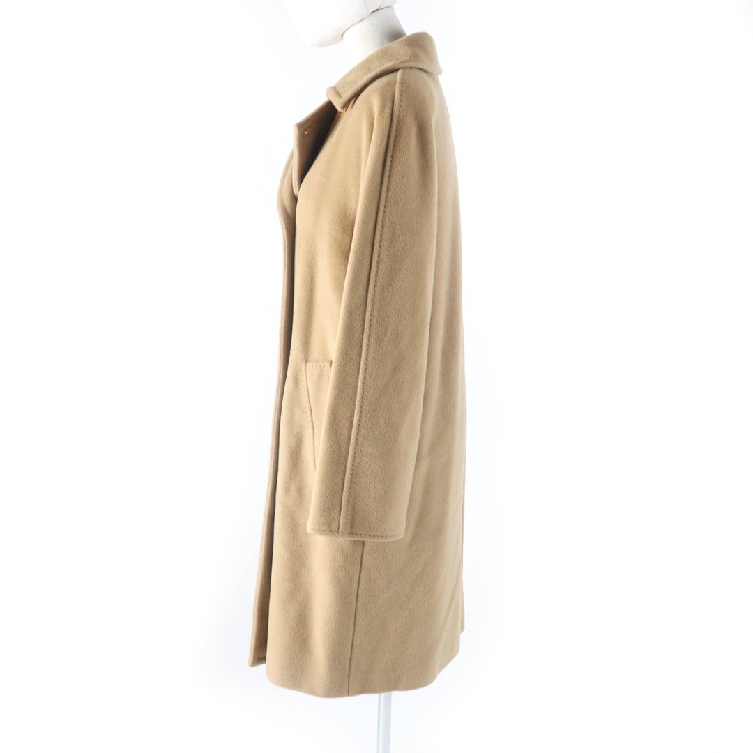 Great Max Mara coat White Tag 50th Anniversary Limited Edition Logo Button Double Breasted Long beige wool Women 38