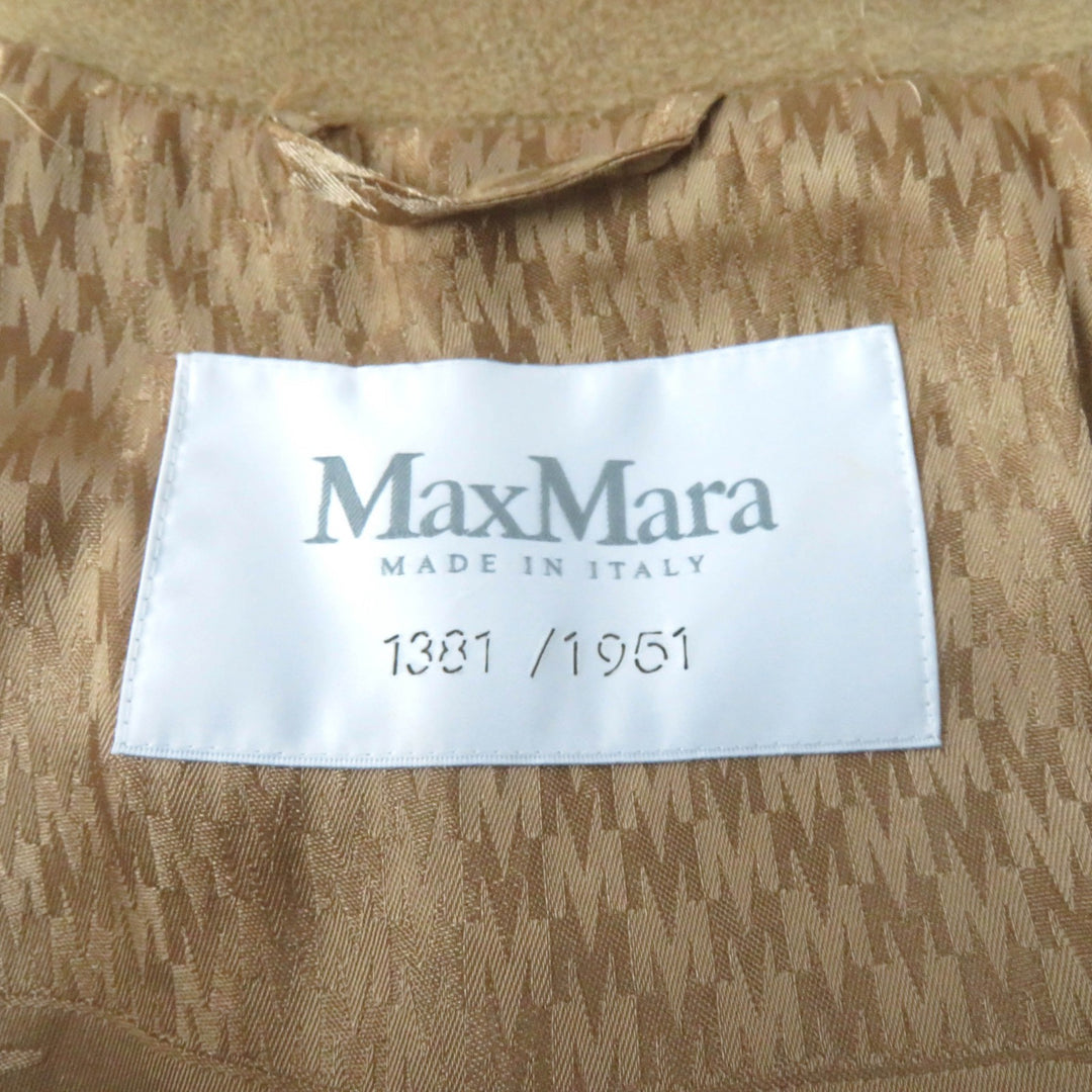 Great Max Mara coat White Tag 50th Anniversary Limited Edition Logo Button Double Breasted Long beige wool Women 38