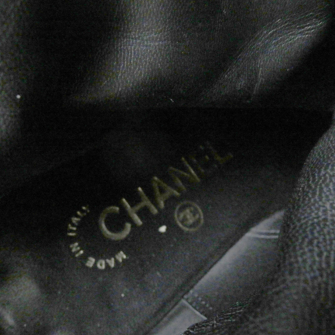 Great CHANEL Knee-high boots COCO Mark Back Zip Tweed multicolor Women 35.5 G27884