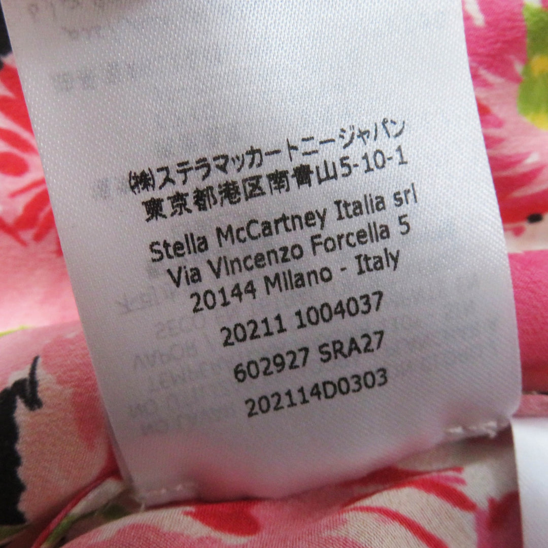 Excellent Stella McCartney flare skirt Floral Print Long Pink silk Women 34