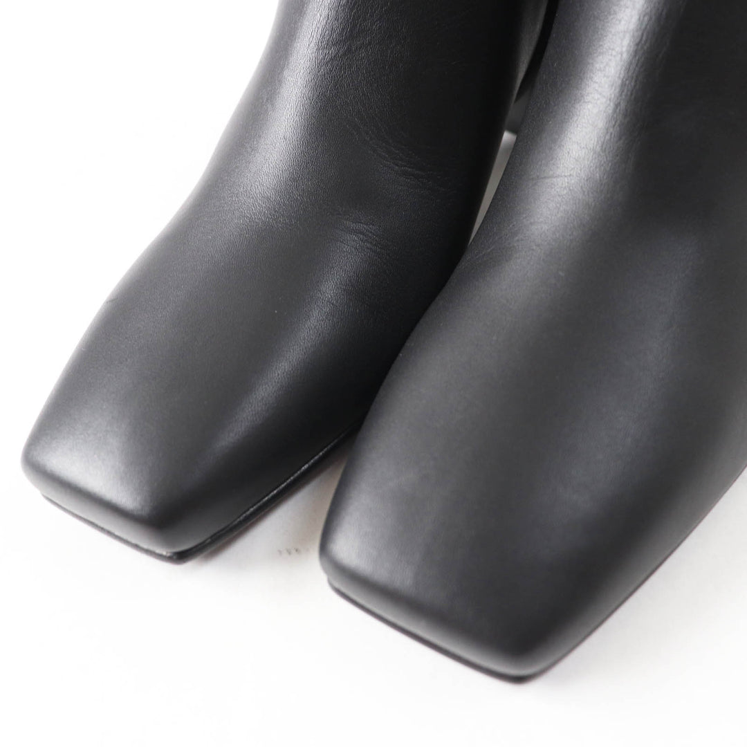 Pristine HERMES short boots Oh Mage H buckle black leather Women 36