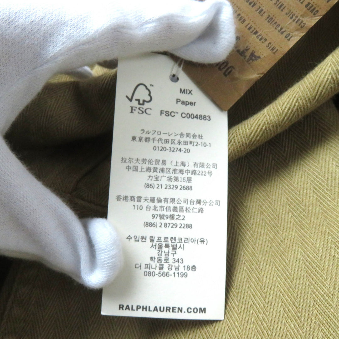 Pristine RRL overalls Herringbone Pattern Short Sleeve Jumpsuit All-in-one beige cotton Women 2
