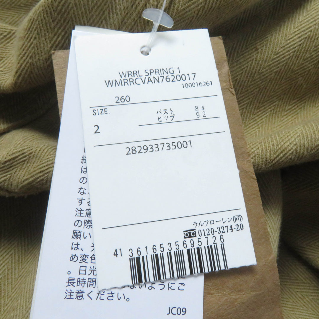 Pristine RRL overalls Herringbone Pattern Short Sleeve Jumpsuit All-in-one beige cotton Women 2