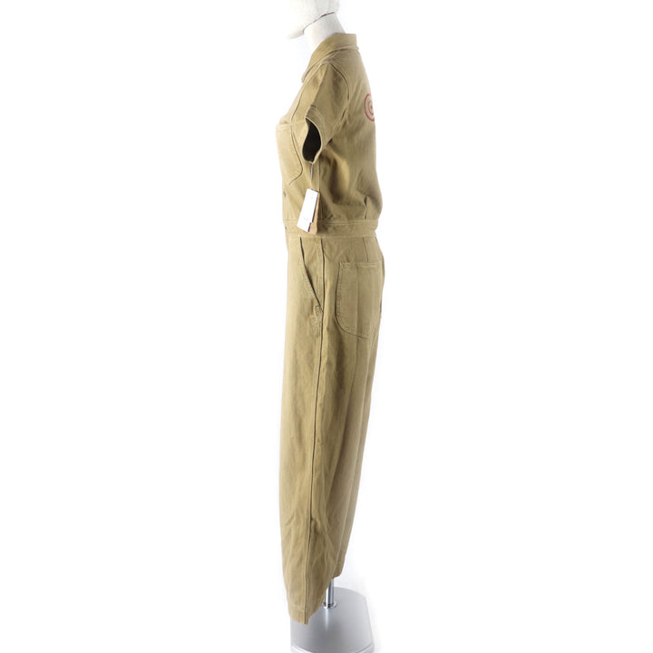 Pristine RRL overalls Herringbone Pattern Short Sleeve Jumpsuit All-in-one beige cotton Women 2