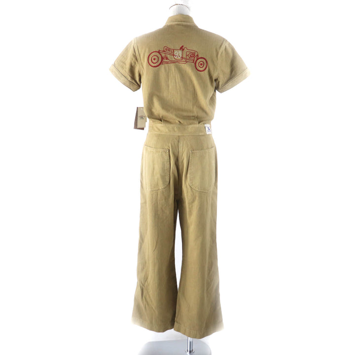 Pristine RRL overalls Herringbone Pattern Short Sleeve Jumpsuit All-in-one beige cotton Women 2