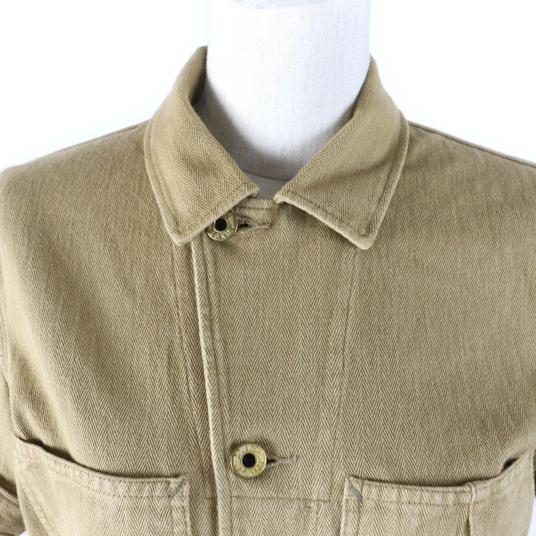 Pristine RRL overalls Herringbone Pattern Short Sleeve Jumpsuit All-in-one beige cotton Women 2