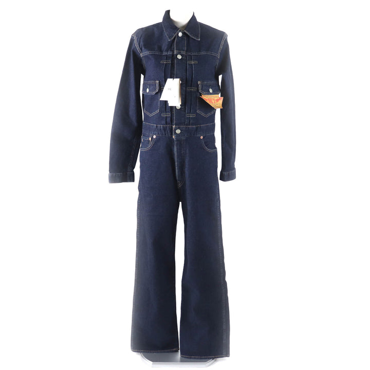 Pristine RRL overalls Long sleeve denim jumpsuit with logo buttons Indigo cotton Women 2