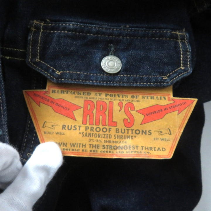 Pristine RRL overalls Long sleeve denim jumpsuit with logo buttons Indigo cotton Women 2