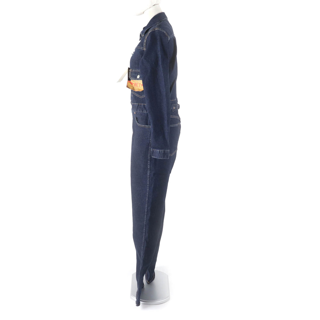 Pristine RRL overalls Long sleeve denim jumpsuit with logo buttons Indigo cotton Women 2