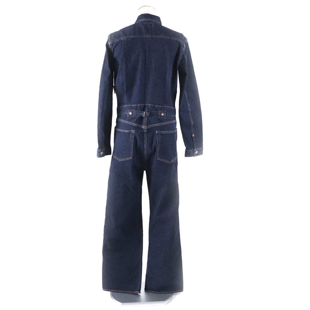 Pristine RRL overalls Long sleeve denim jumpsuit with logo buttons Indigo cotton Women 2