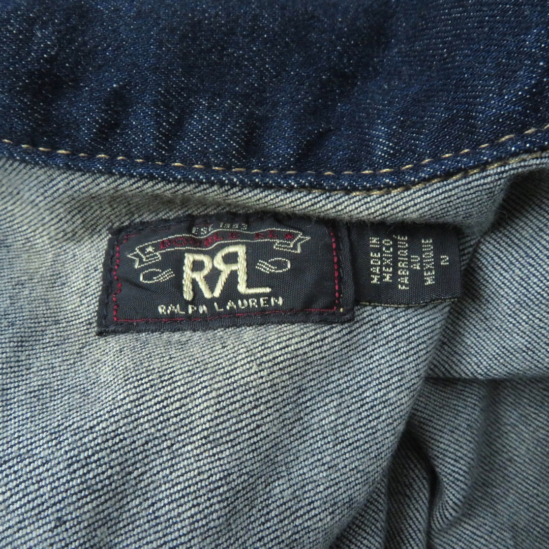 Pristine RRL overalls Long sleeve denim jumpsuit with logo buttons Indigo cotton Women 2