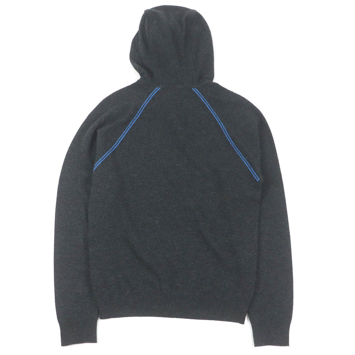 Great HERMES Parker H logo pullover hoodie knit Dark gray wool mens S