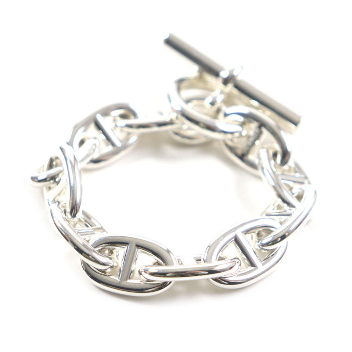 Excellent HERMES bracelet Chene Dunkle TGM 11 frames Silver AG925 24AG047655