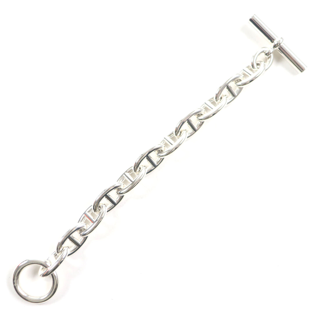 Excellent HERMES bracelet Chene Dunkle TGM 11 frames Silver AG925 24AG047655