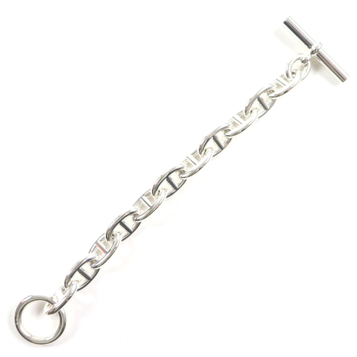 Excellent HERMES bracelet Chene Dunkle TGM 11 frames Silver AG925 24AG047655