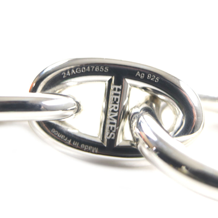 Excellent HERMES bracelet Chene Dunkle TGM 11 frames Silver AG925 24AG047655