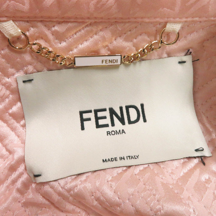 Pristine FENDI Jacket by Kim Jones Hairdo Girls Belted FF logo silk Women 38 FJ7264