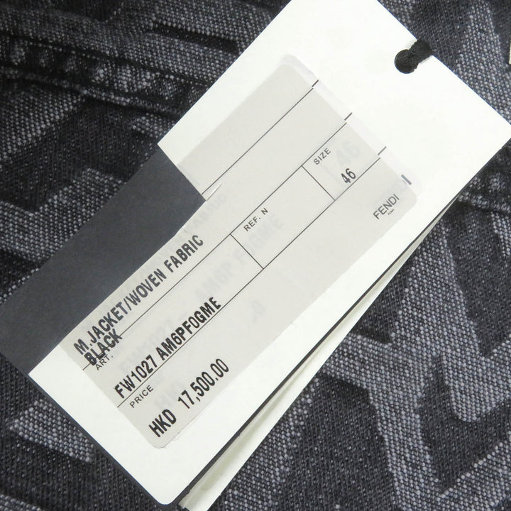 Pristine FENDI MARC JACOBS Denim Jacket All-over logo trucker jacket 46 FW1027