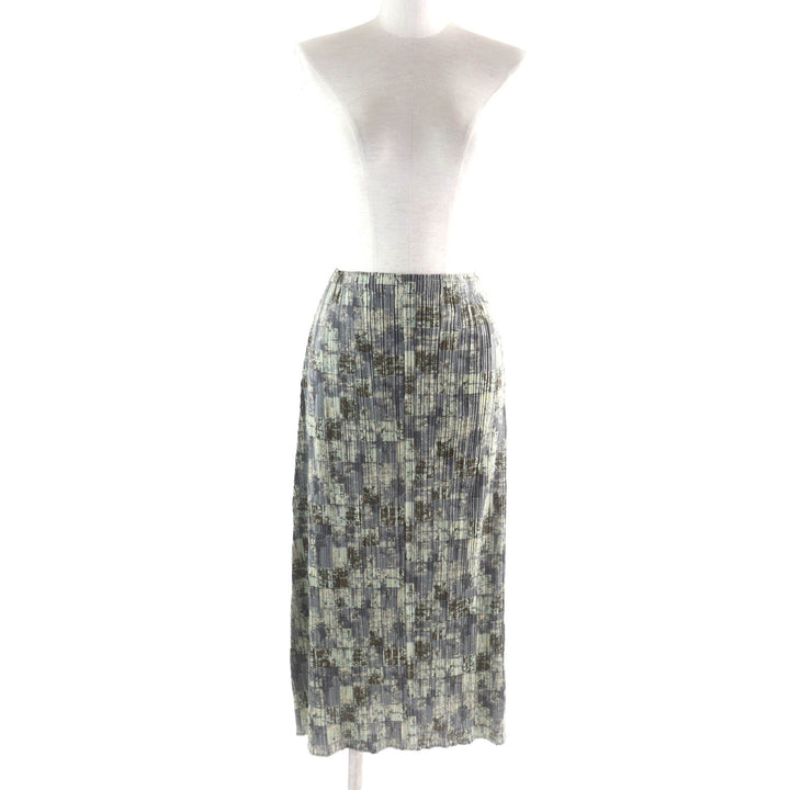 Excellent PLEATS PLEASE Long skirt MosaicPattern Pleated Multi 1 PP41-JG934