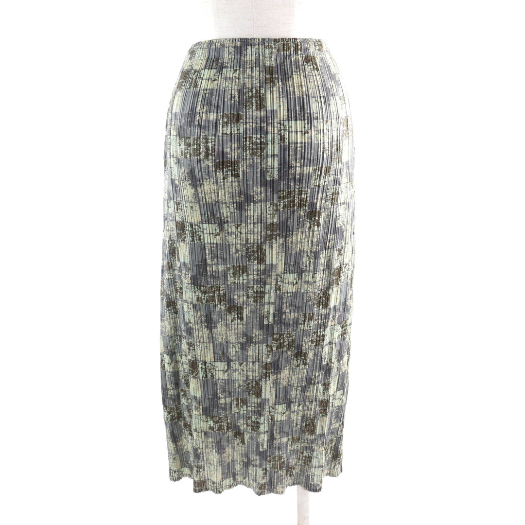 Excellent PLEATS PLEASE Long skirt MosaicPattern Pleated Multi 1 PP41-JG934