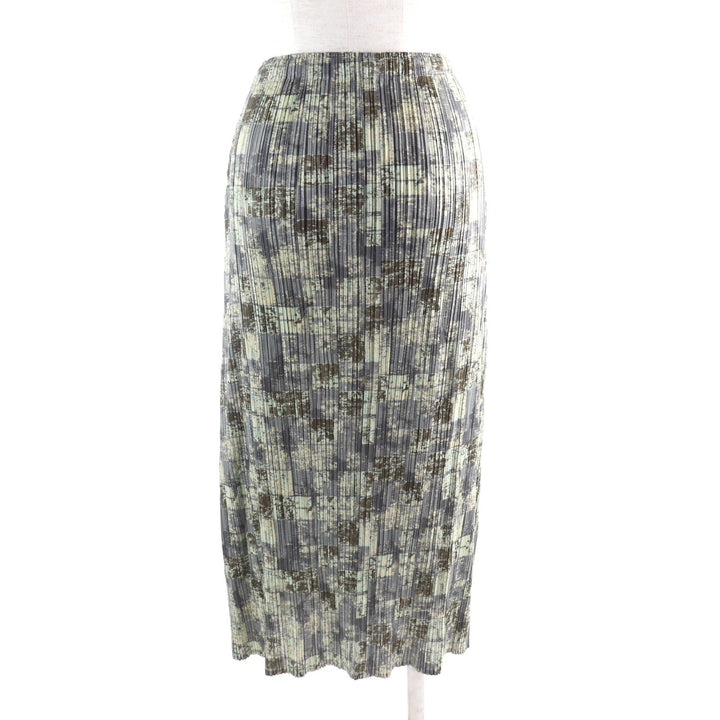 Excellent PLEATS PLEASE Long skirt MosaicPattern Pleated Multi 1 PP41-JG934
