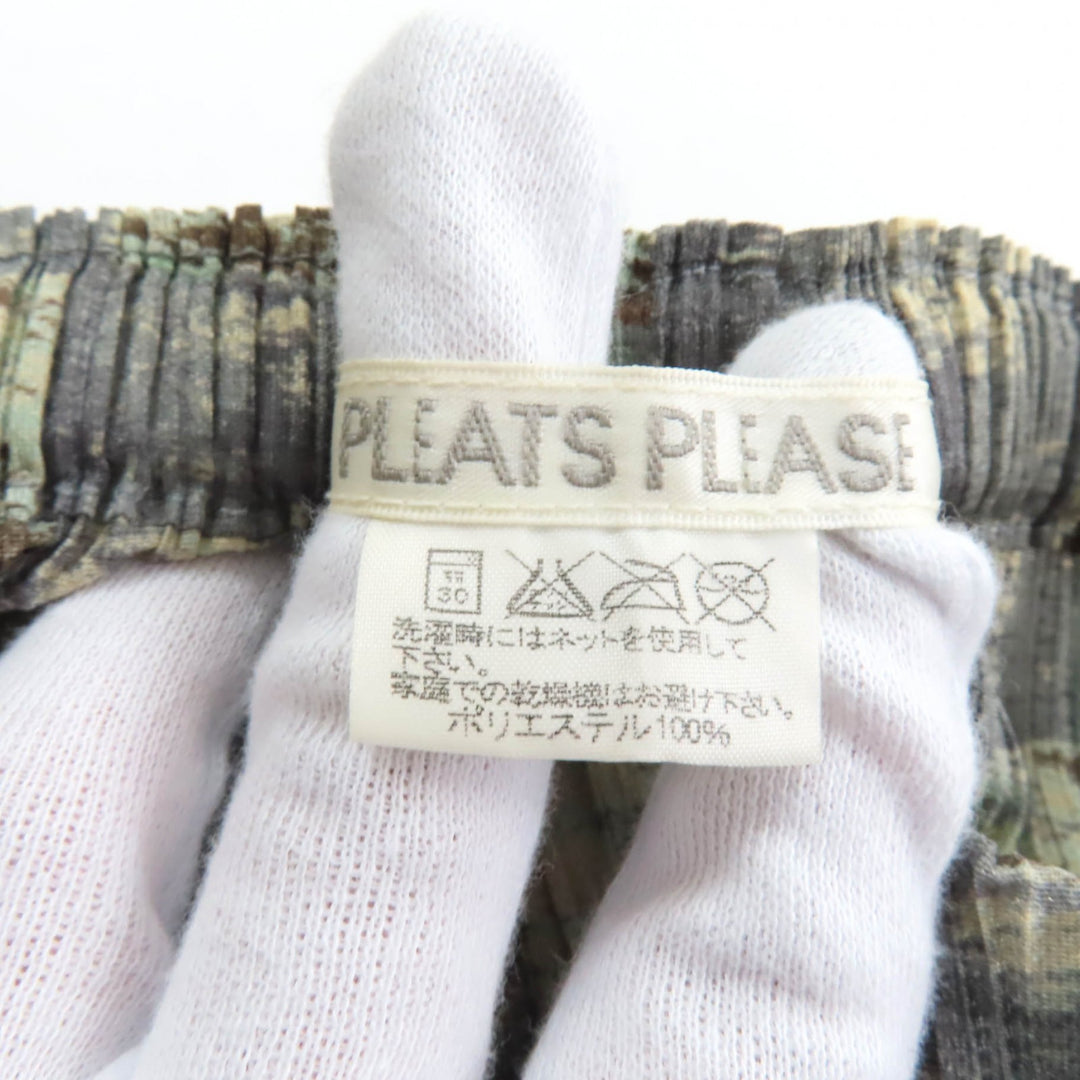 Excellent PLEATS PLEASE Long skirt MosaicPattern Pleated Multi 1 PP41-JG934