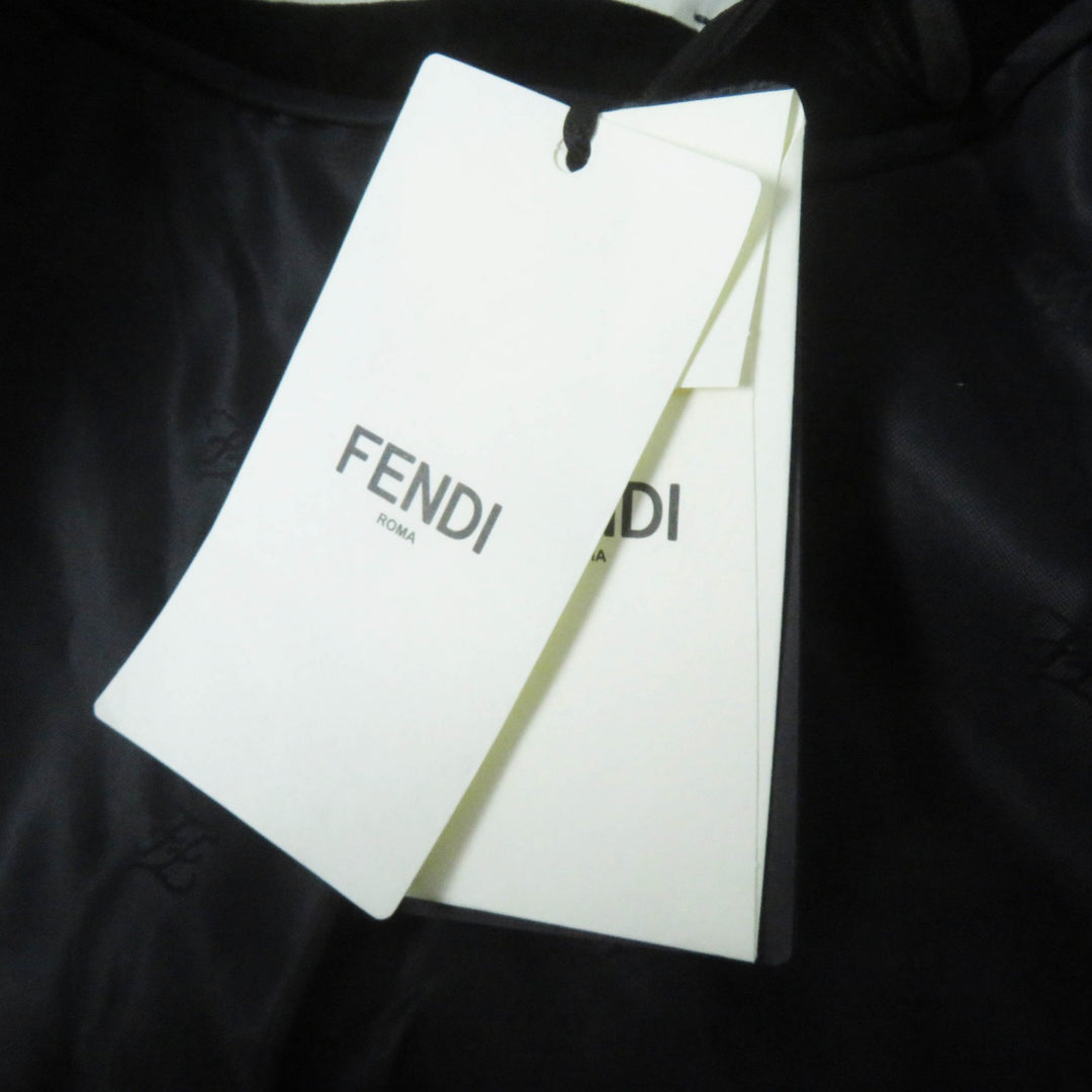 Pristine FENDI Jacket Velvet Cropped black cotton Women 40 FJ7223