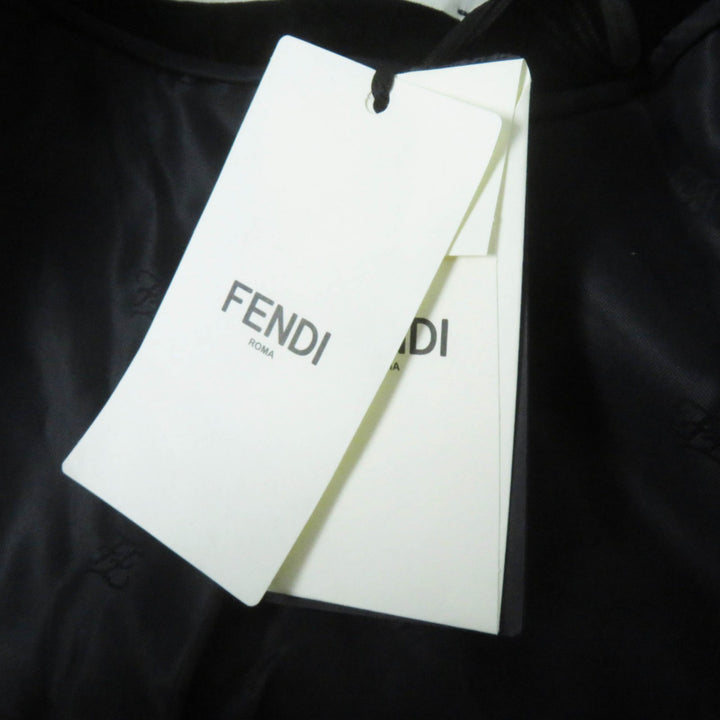 Pristine FENDI Jacket Velvet Cropped black cotton Women 40 FJ7223