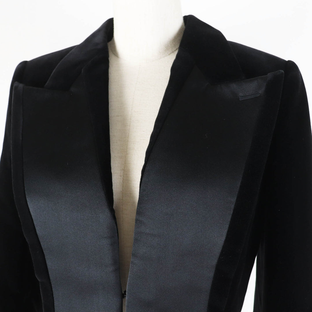 Pristine FENDI Jacket Velvet Cropped black cotton Women 40 FJ7223