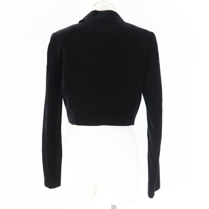 Pristine FENDI Jacket Velvet Cropped black cotton Women 40 FJ7223