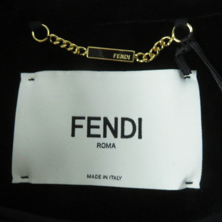 Pristine FENDI Jacket Velvet Cropped black cotton Women 40 FJ7223