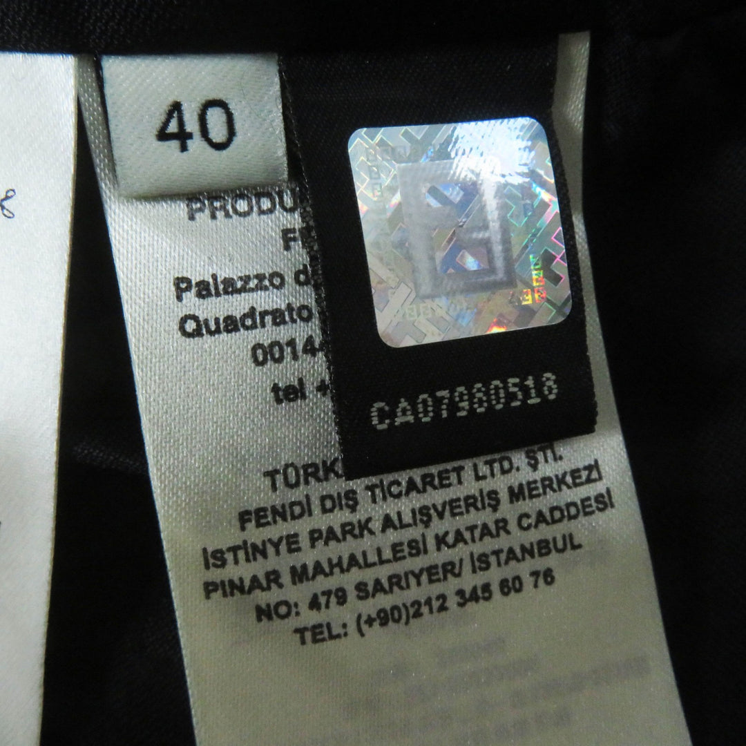 Pristine FENDI Jacket Velvet Cropped black cotton Women 40 FJ7223