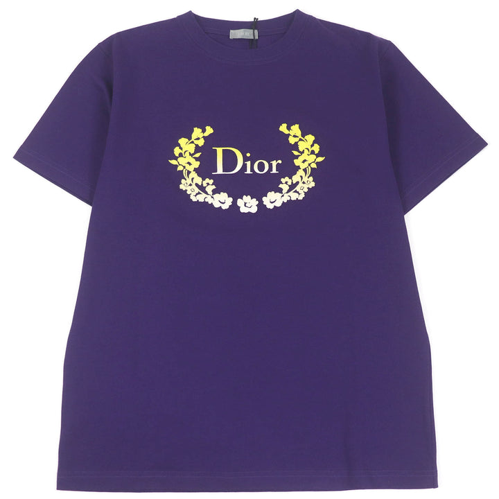 Pristine DIOR Short sleeve T-shirt Logo embroidery Relaxed fit M 313J696A0554