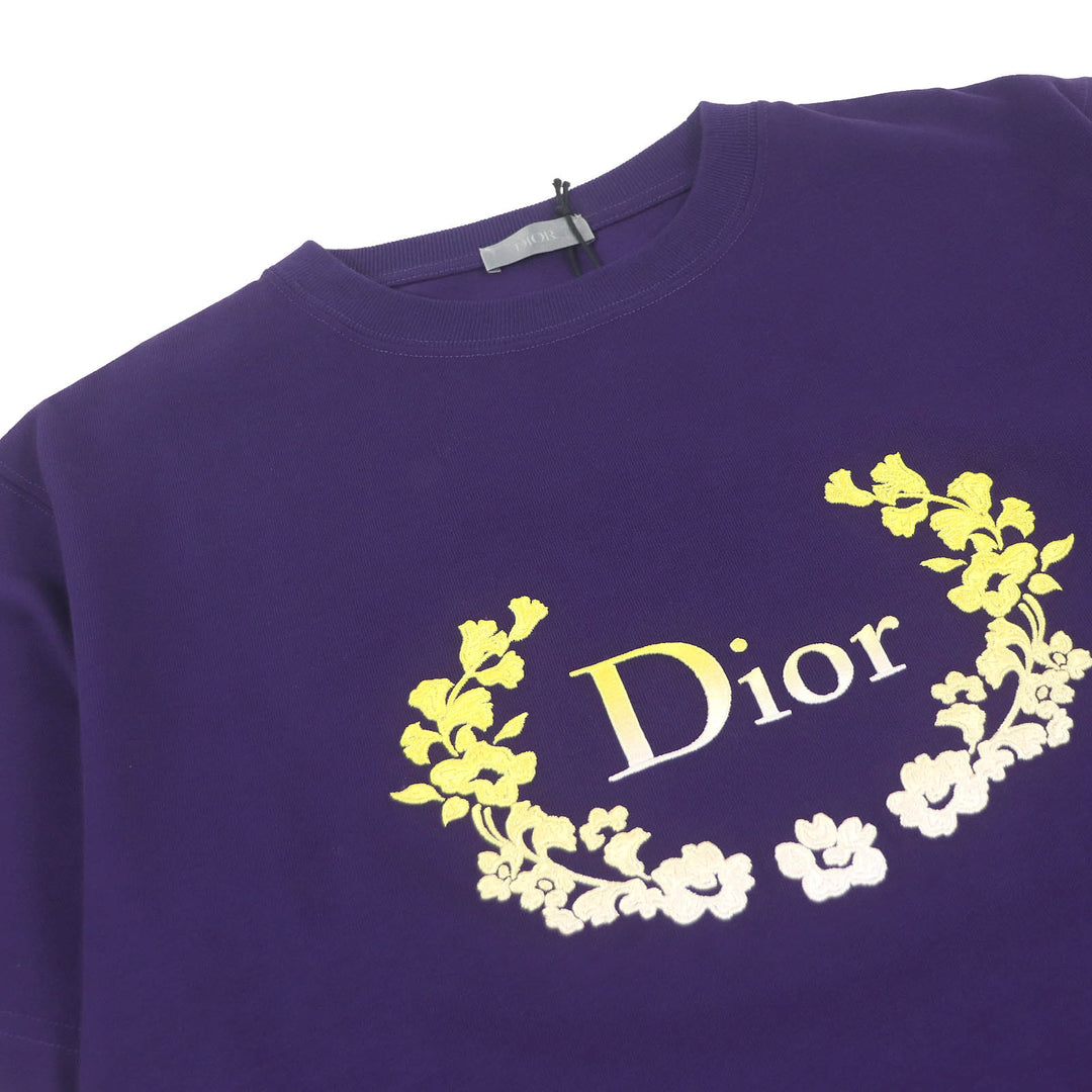 Pristine DIOR Short sleeve T-shirt Logo embroidery Relaxed fit M 313J696A0554