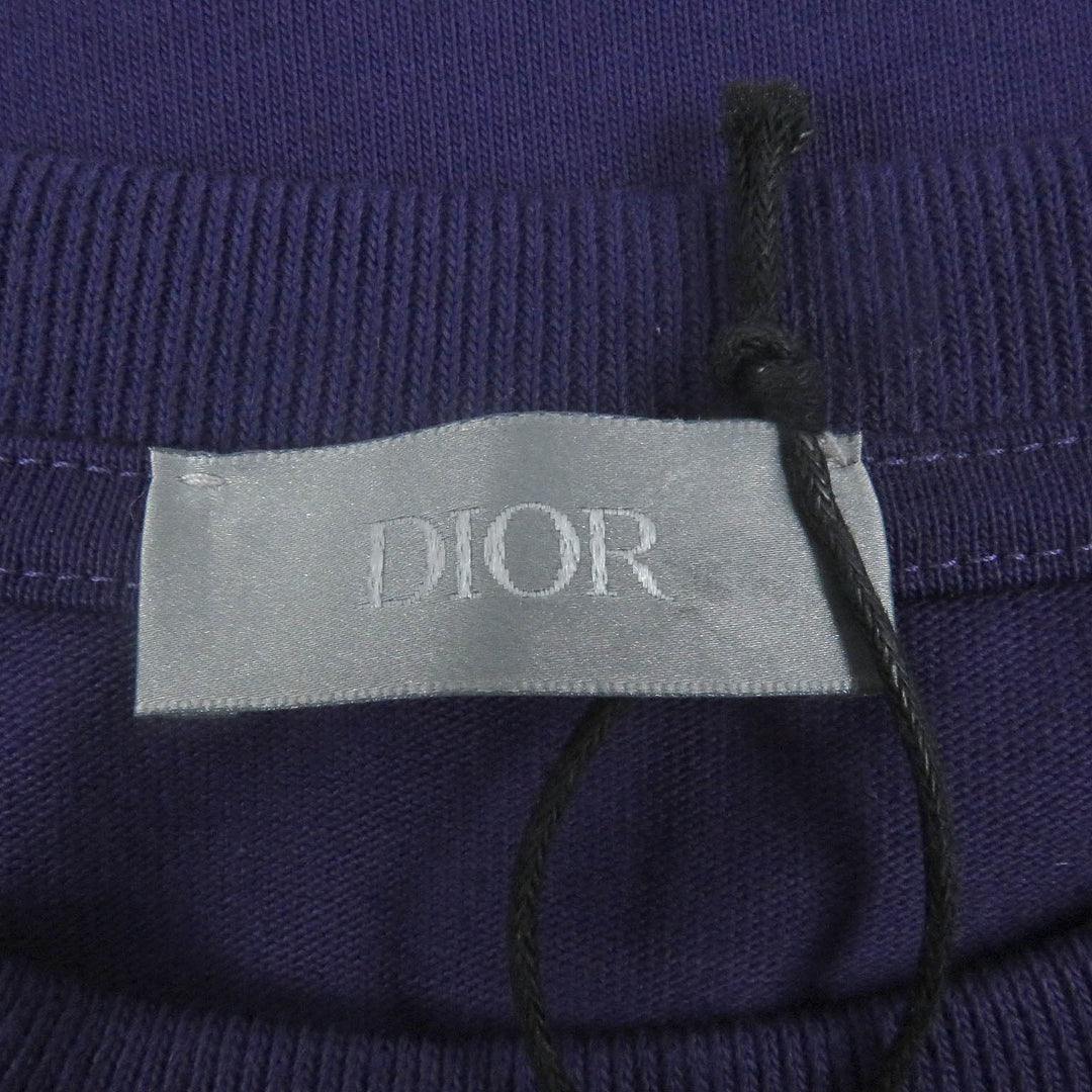 Pristine DIOR Short sleeve T-shirt Logo embroidery Relaxed fit M 313J696A0554