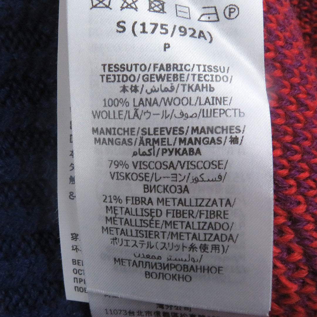 Excellent GUCCI sweater GG logo jacquard turtleneck multicolor mens S 724770
