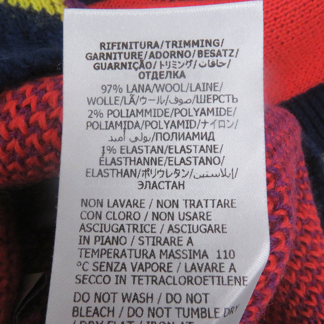 Excellent GUCCI sweater GG logo jacquard turtleneck multicolor mens S 724770