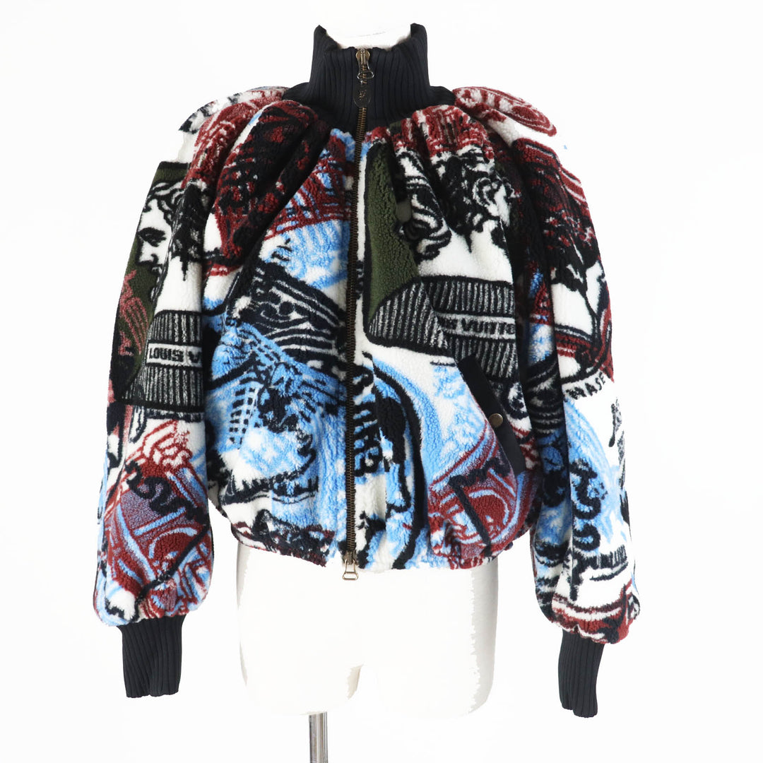 LOUIS VUITTON Jacket Fornasetti Boa fleece zip-up Multi polyester Women 32