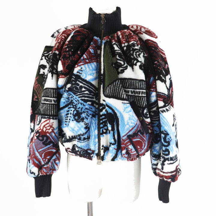 LOUIS VUITTON Jacket Fornasetti Boa fleece zip-up Multi polyester Women 32