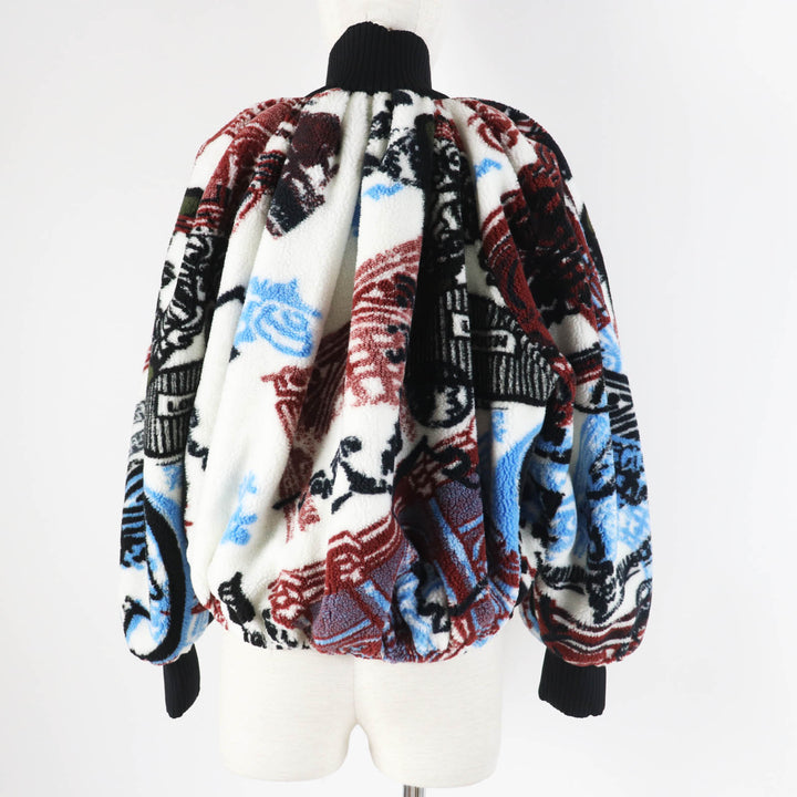 LOUIS VUITTON Jacket Fornasetti Boa fleece zip-up Multi polyester Women 32