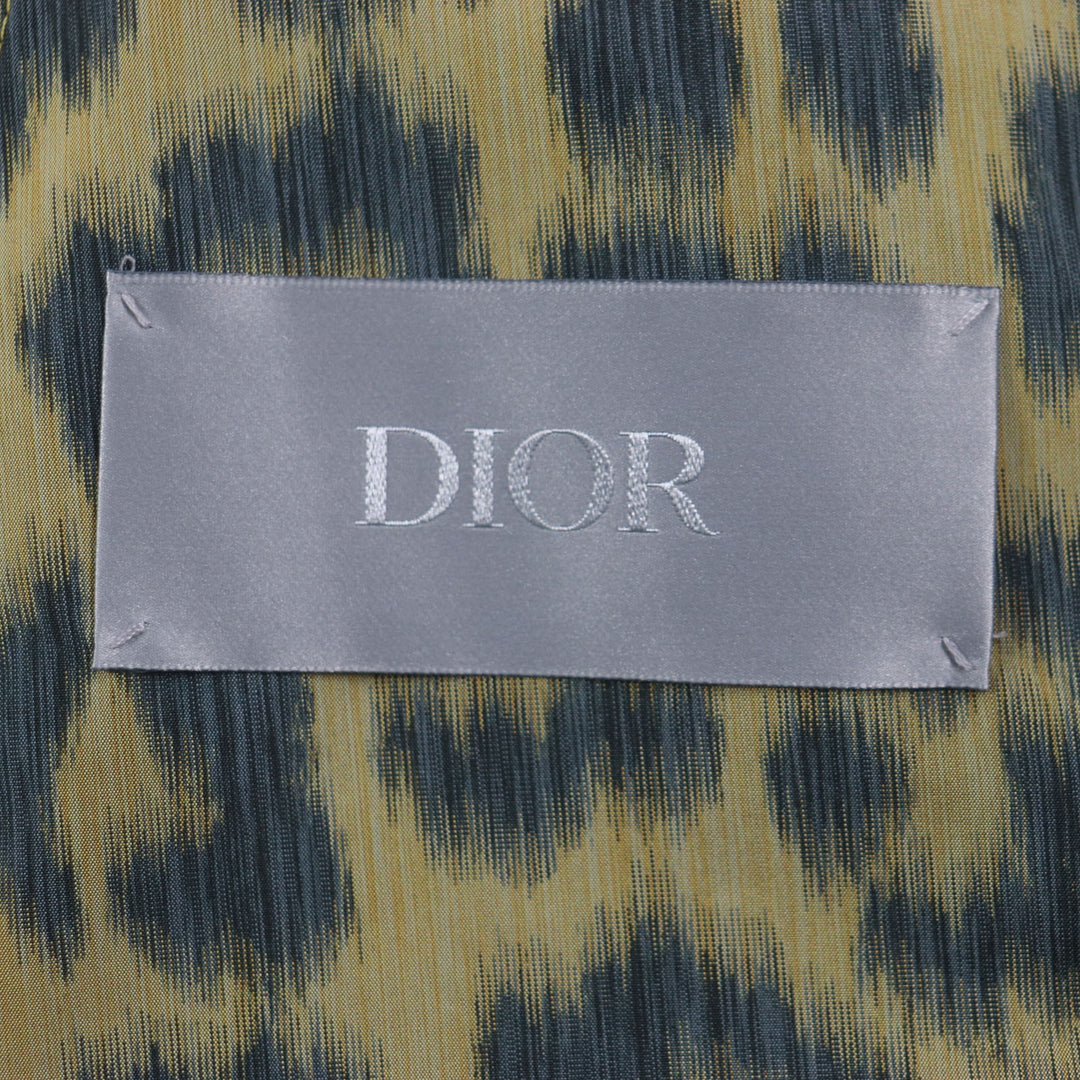 Pristine DIOR poncho Leopard 2WAY shirt jacket polyester mens 46 243C425A5646