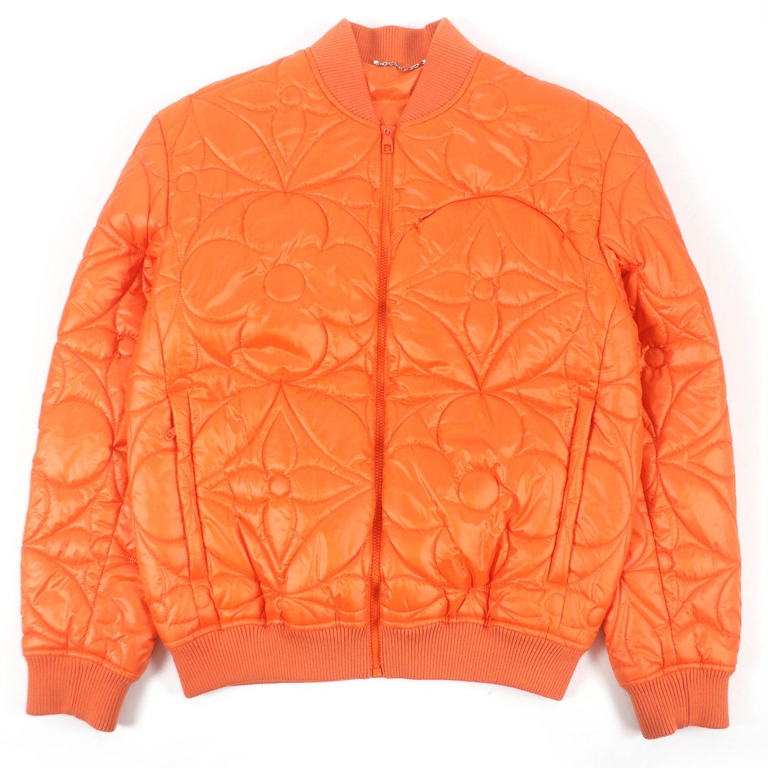 LOUIS VUITTON Blouson LV SE Monogram Flower Quilting Orange polyester mens 48
