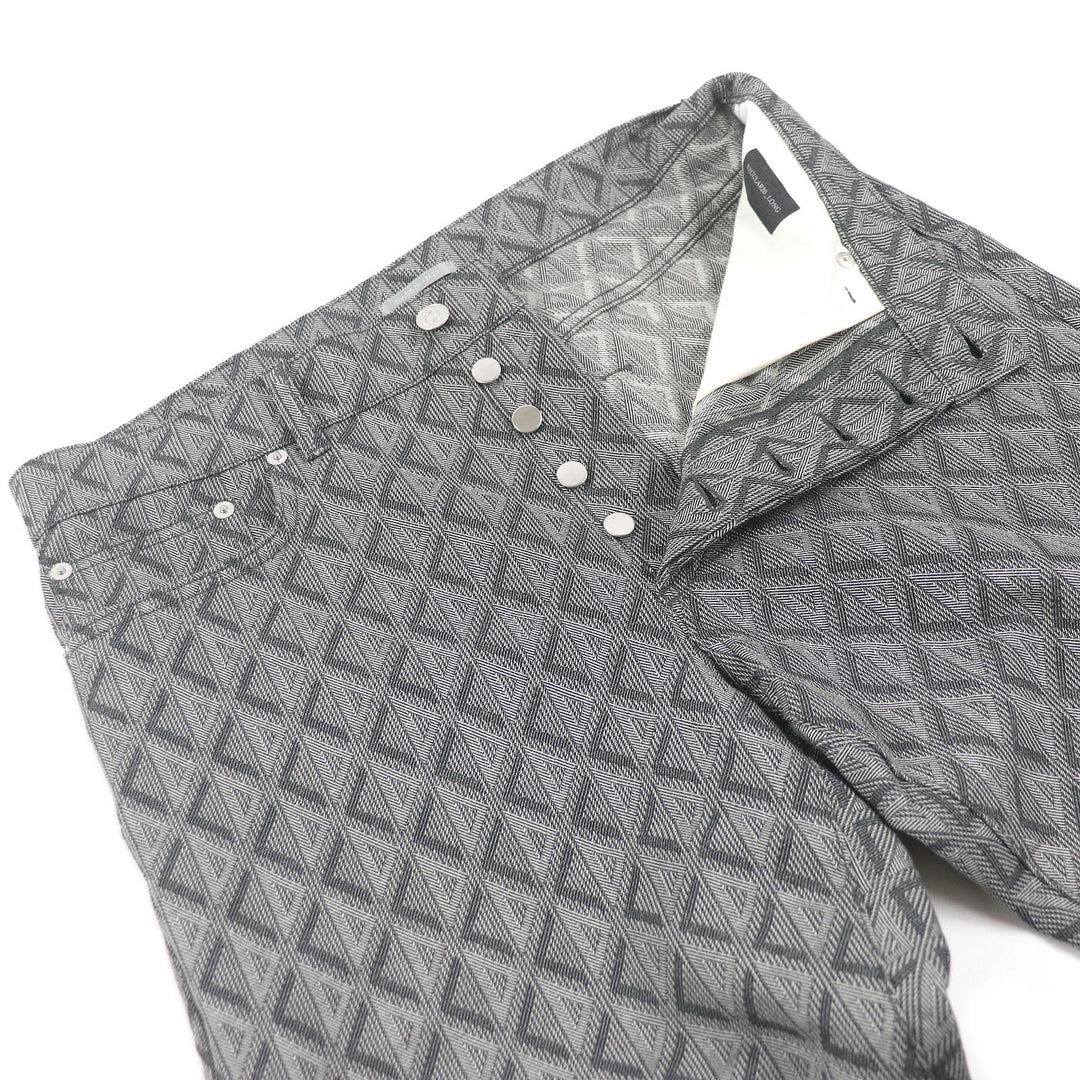 Excellent DIOR Denim pants CD Diamond All-Over Logo Button Fly Jeans mens 31