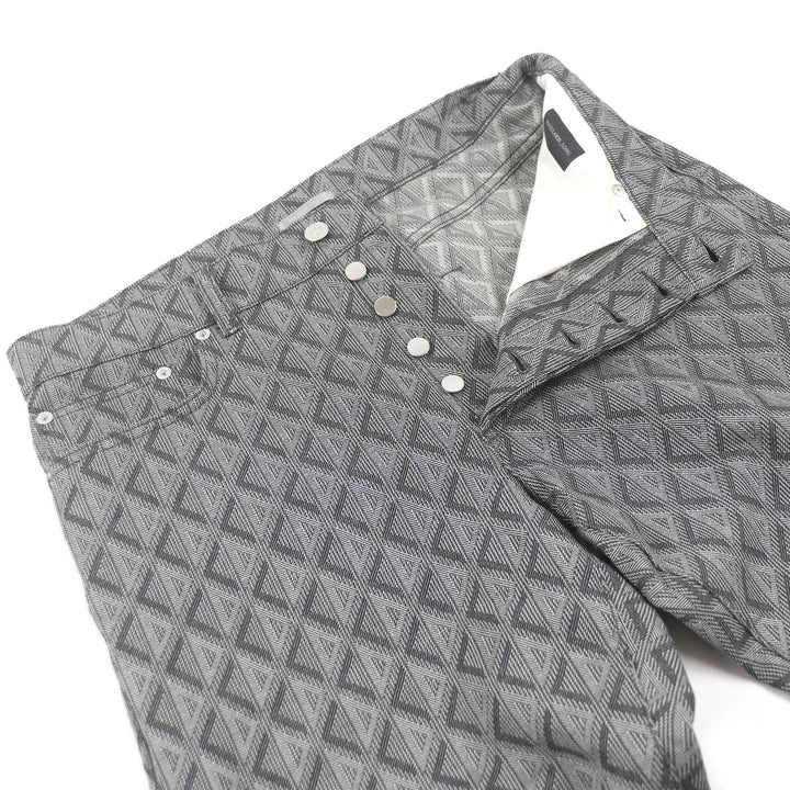 Excellent DIOR Denim pants CD Diamond All-Over Logo Button Fly Jeans mens 31