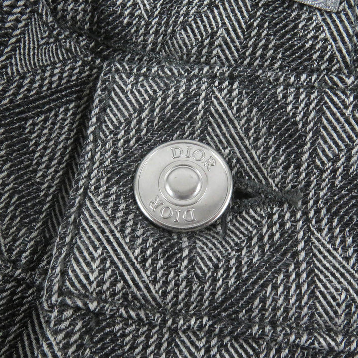 Excellent DIOR Denim pants CD Diamond All-Over Logo Button Fly Jeans mens 31
