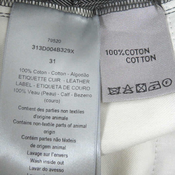 Excellent DIOR Denim pants CD Diamond All-Over Logo Button Fly Jeans mens 31